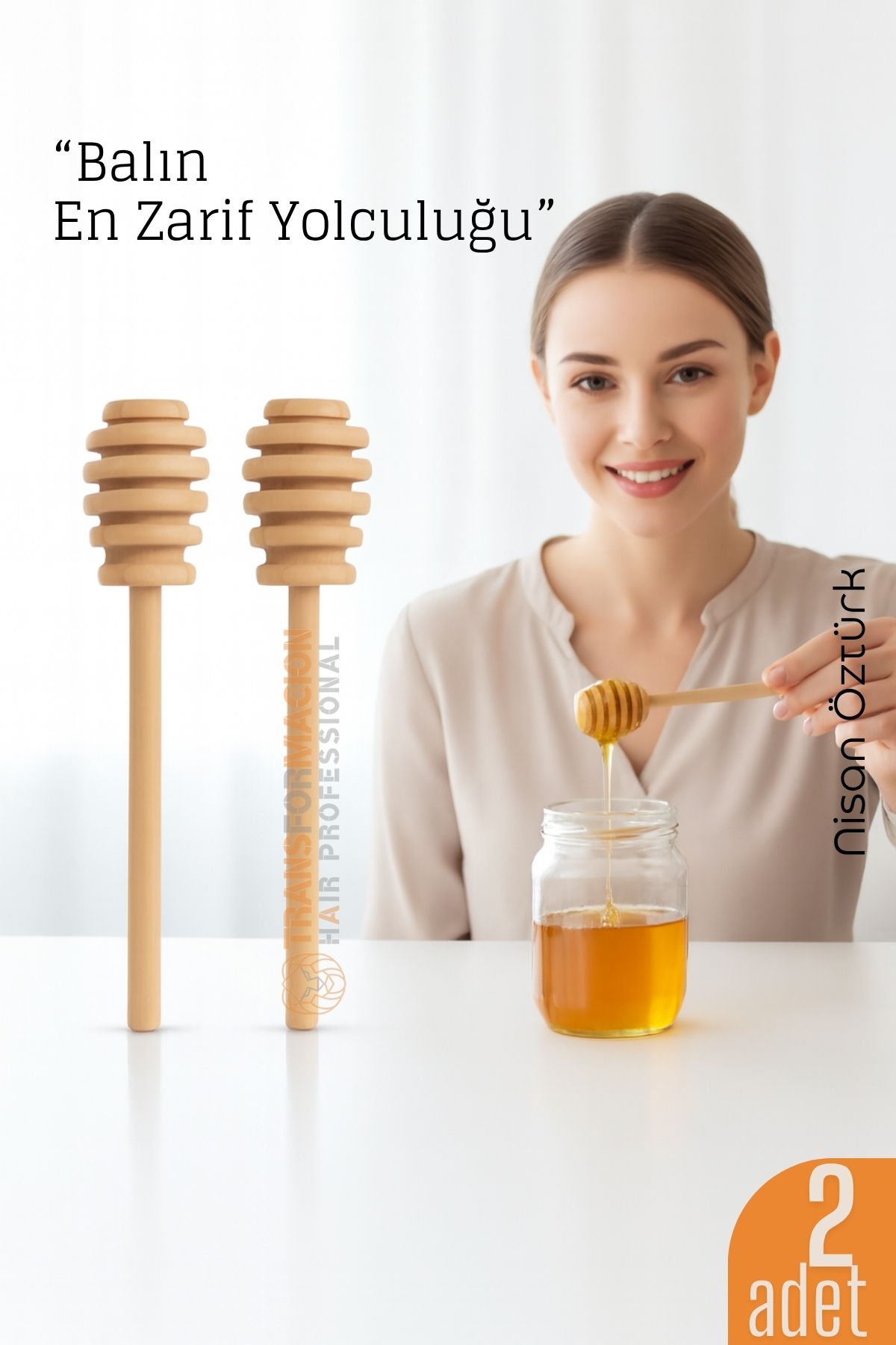 2’li Ahşap Bal Kaşığı Seti – 16 cm Doğal Ahşap, Sunum ve Servis İçin İdeal 720898