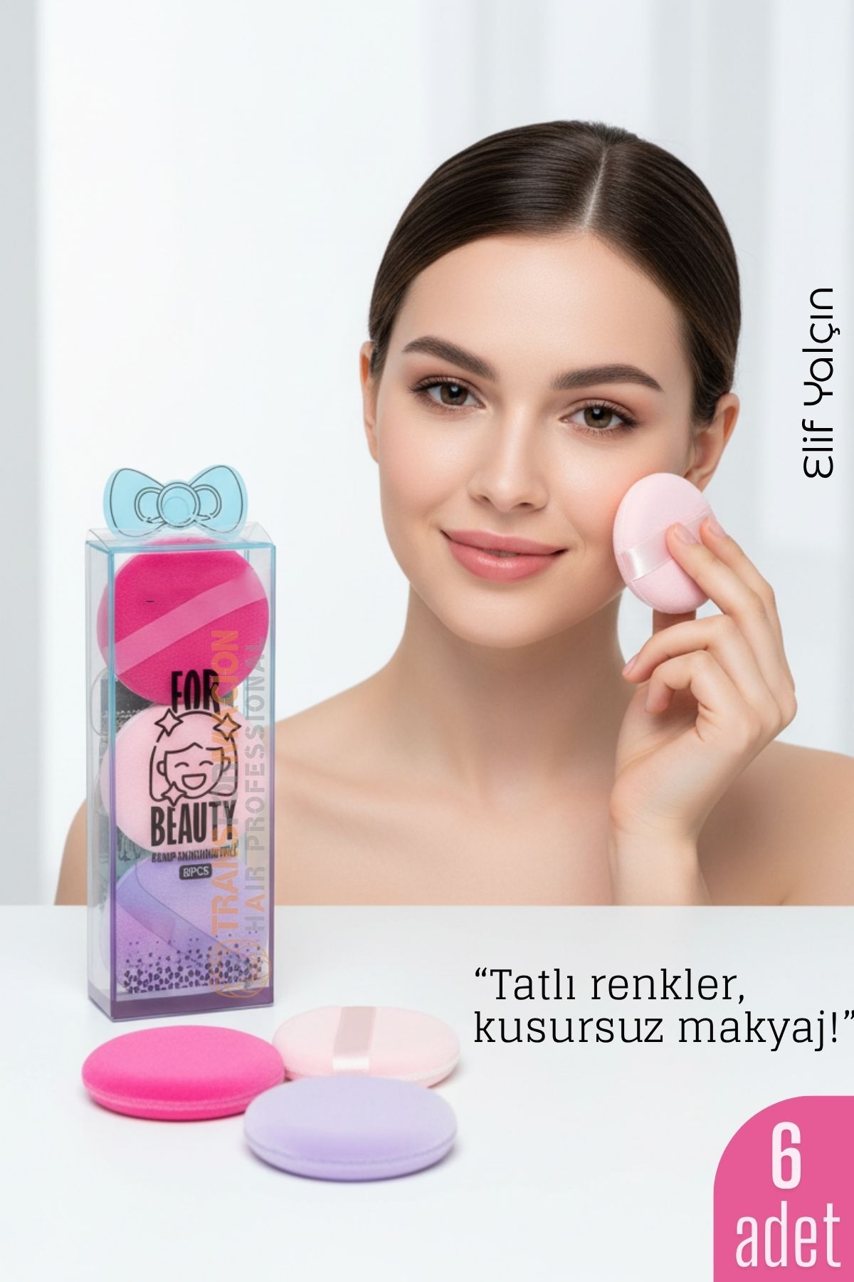 6'lı Makyaj Süngeri Seti – Yumuşak Dokulu, Latex-Free, Pürüzsüz Uygulama İçin İdeal 722337