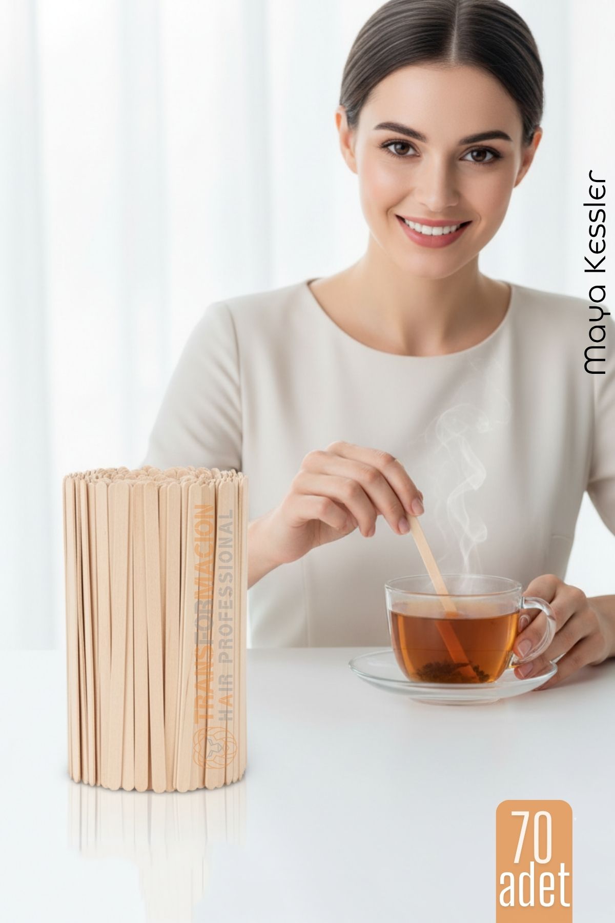 Ahşap Karıştırıcı Kaşık – 70'li Paket | Çay, Kahve ve Servis İçin Hijyenik ve Pratik! 722317