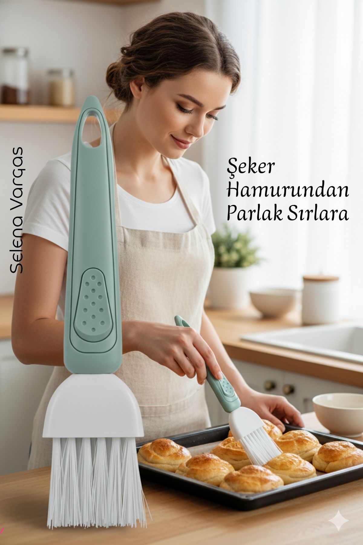 Yumurta Fırçası 18 CM Mutfak Yağlama Sos Sürme Fırçası Pasta Hamur Fırçası 722285