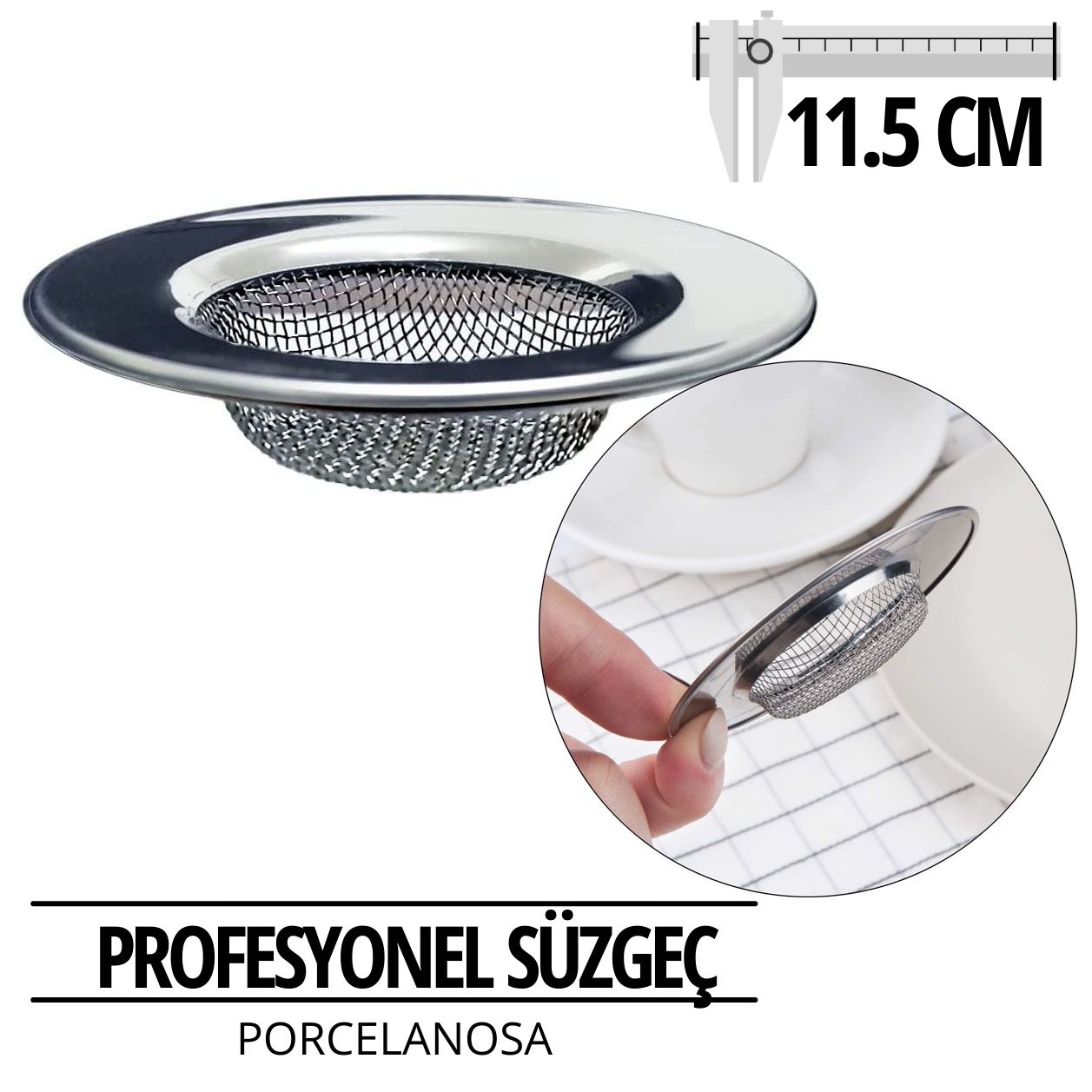 TransForMacion Profesyonel 11,50 cm Çap Lavabo Süzgeci 718175