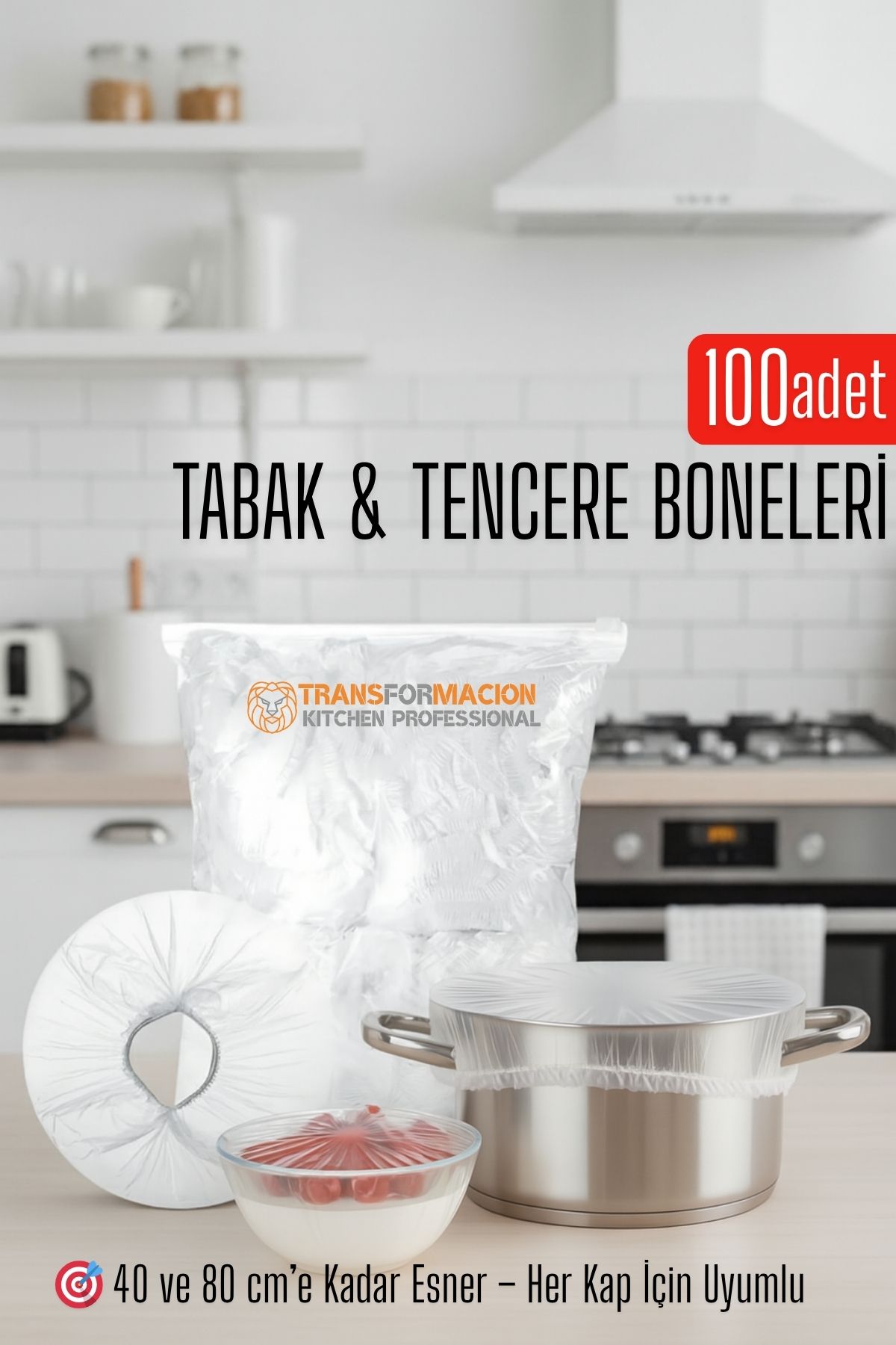 Tabak ve Tencere Bone Seti 2 Boyutlu 100 ADET 718847 