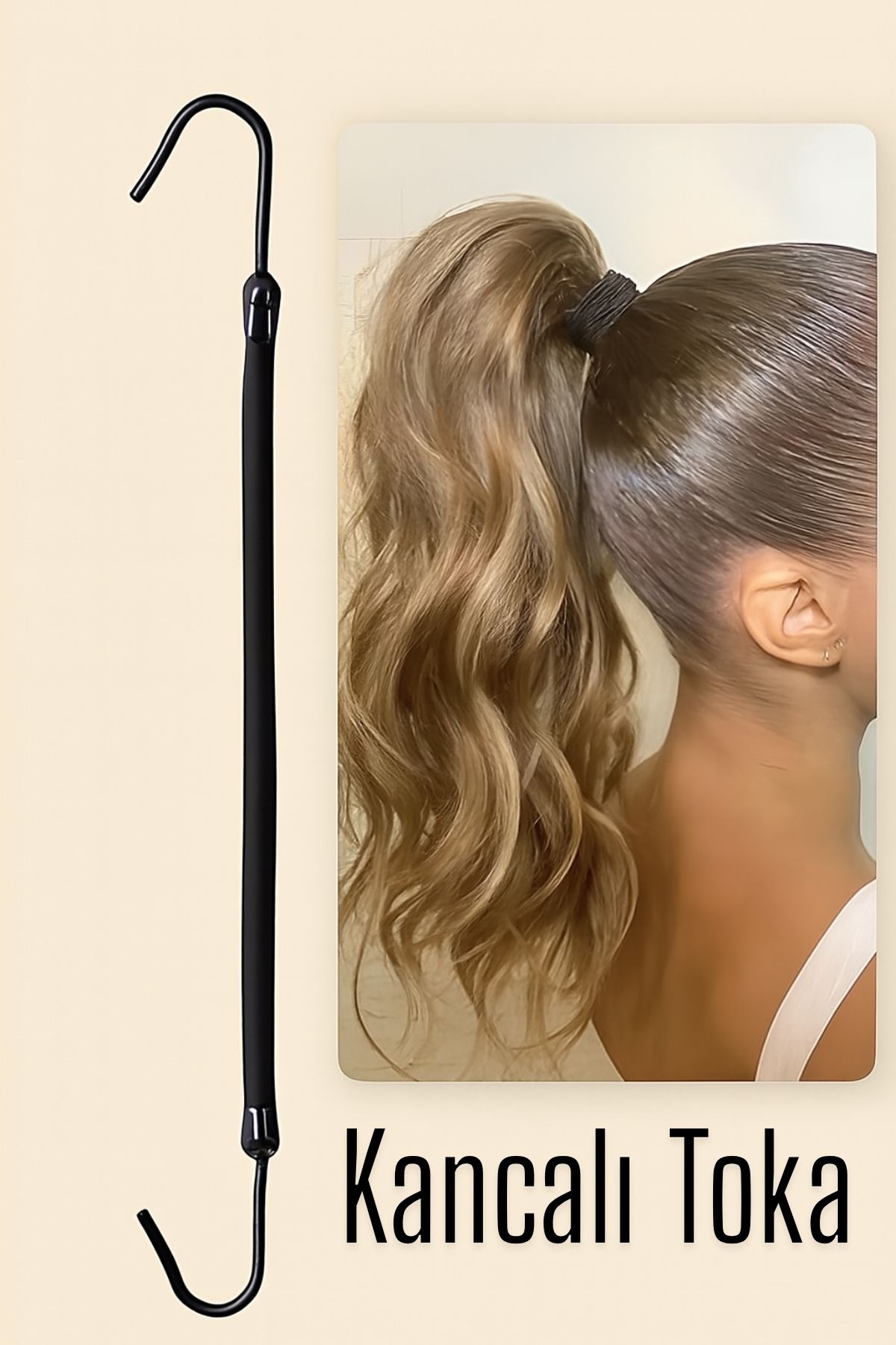 Kancalı At Kuyruğu Lastik Toka 1 ADET 717249 	