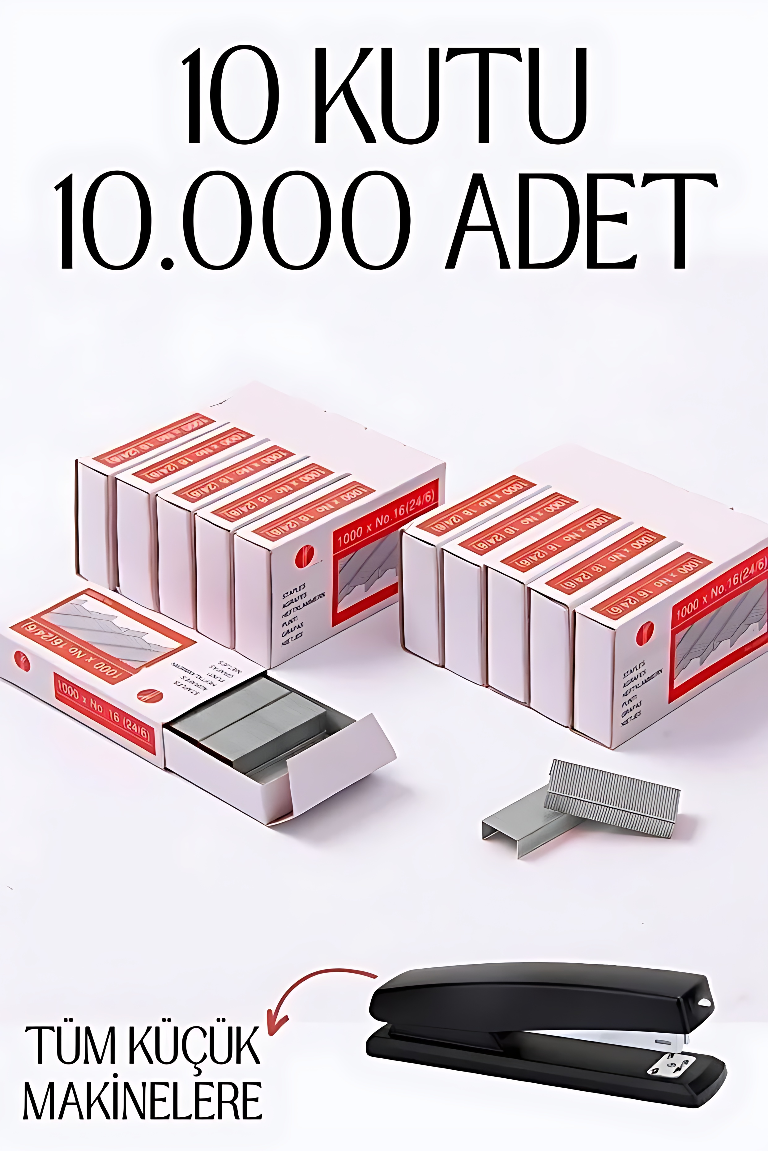 10 Kutu 10.000 Adet Küçük Zımba Teli 718593