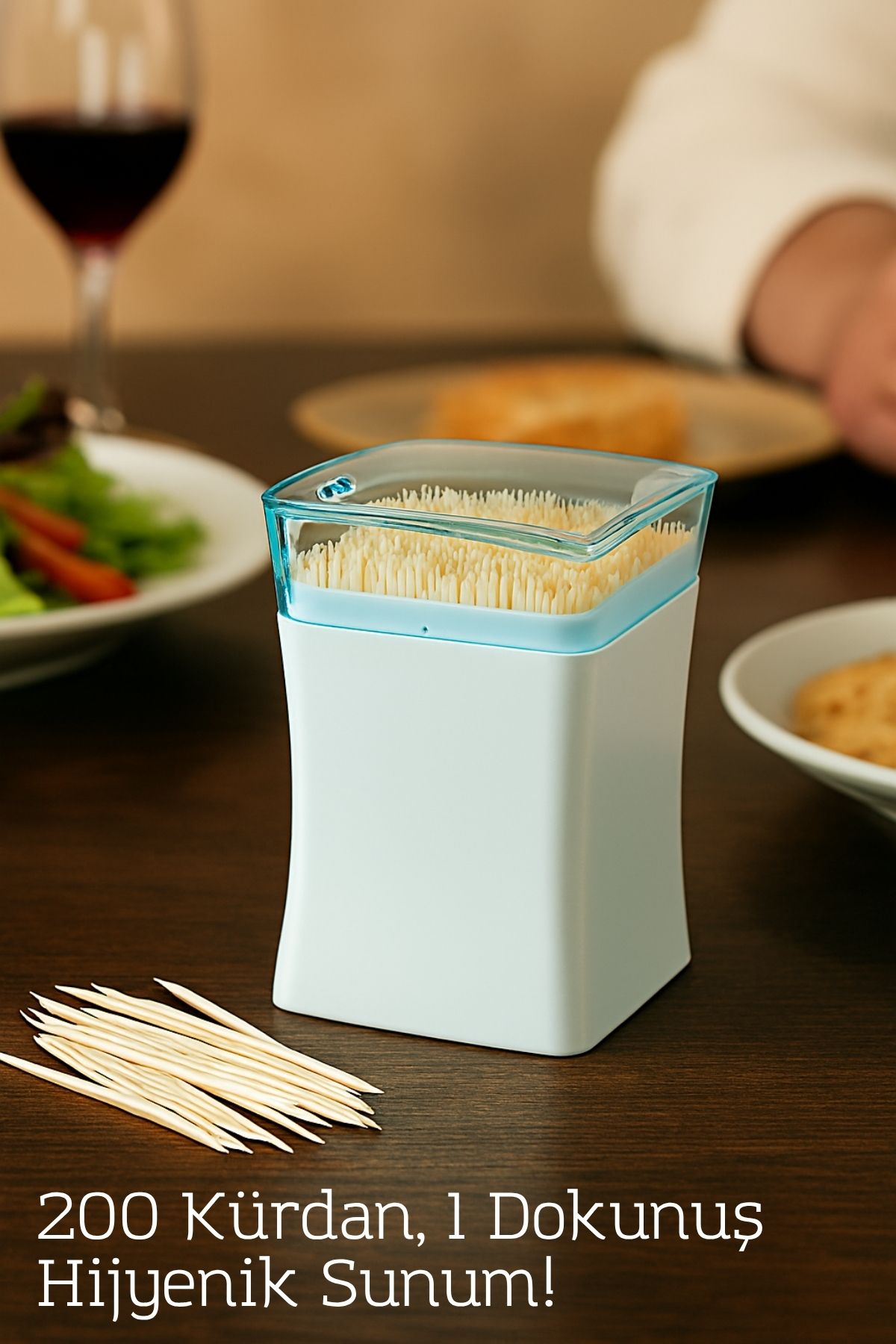 200’lü Pratik Kutulu Kürdanlık – Hijyenik Dağıtım Mekanizmalı | Şık ve Pratik Kürdan Kutusu 714529