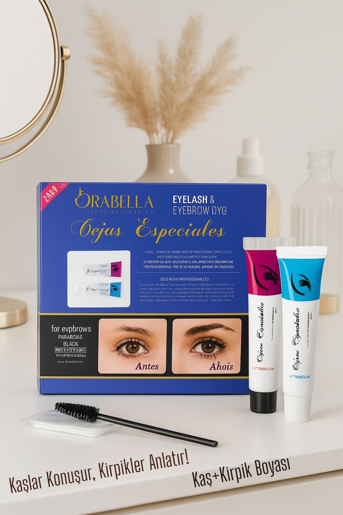 SİYAH Kaş ve Kirpik Boyası Profesyonel Orabella 722166