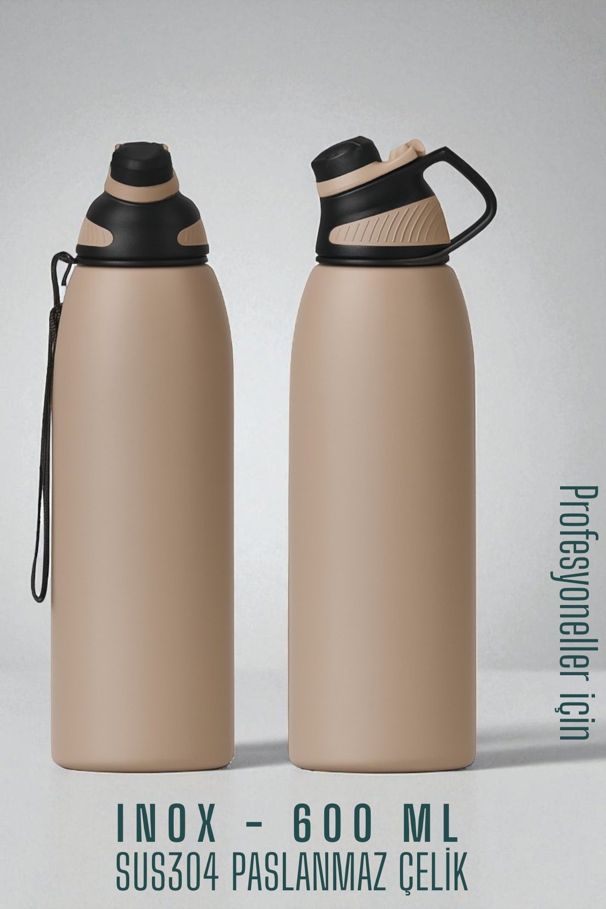 Inox Çelik Termos - 600 ml  SUS304 Çelik Termos Profesyonel PUDRA 722130