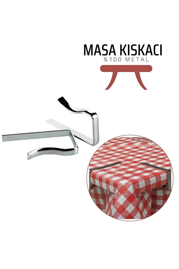 Masa Örtüsü Klipsi - Metal Masa Kelepçesi Masa Örtüsü Sabitleyici 4 ADET 716922