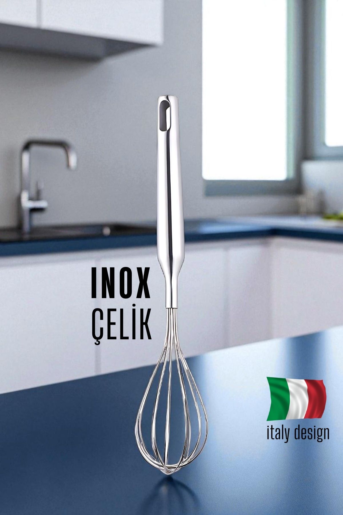 Inox Çelik Çırpıcı Italyan Dizayn 722006  