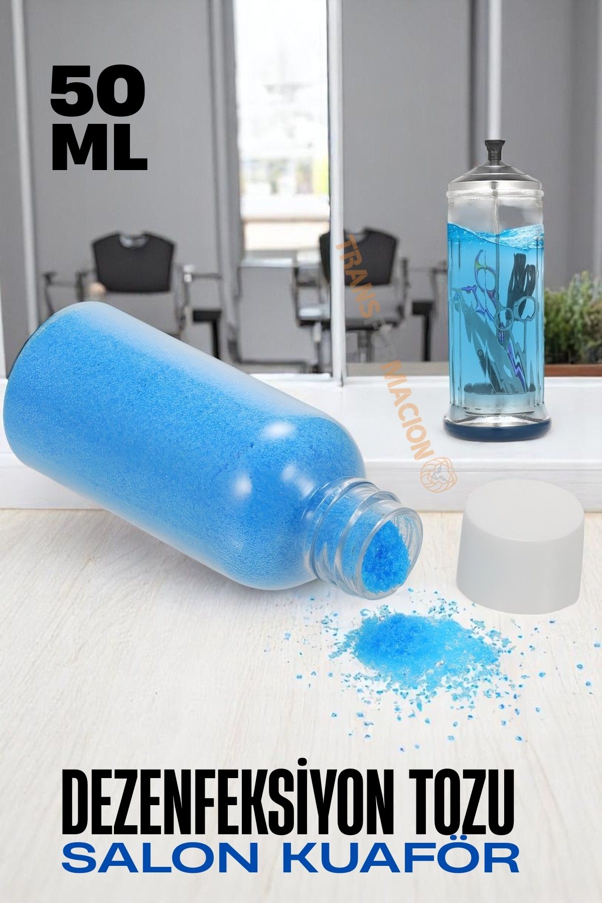 Salon Kuaför Dezenfeksiyon Tozu - Manikür Pedikür Berber Saç Tarak Kesme Makas Dezenfektanı Profesyonel Salon Dezenfektanı 721660
