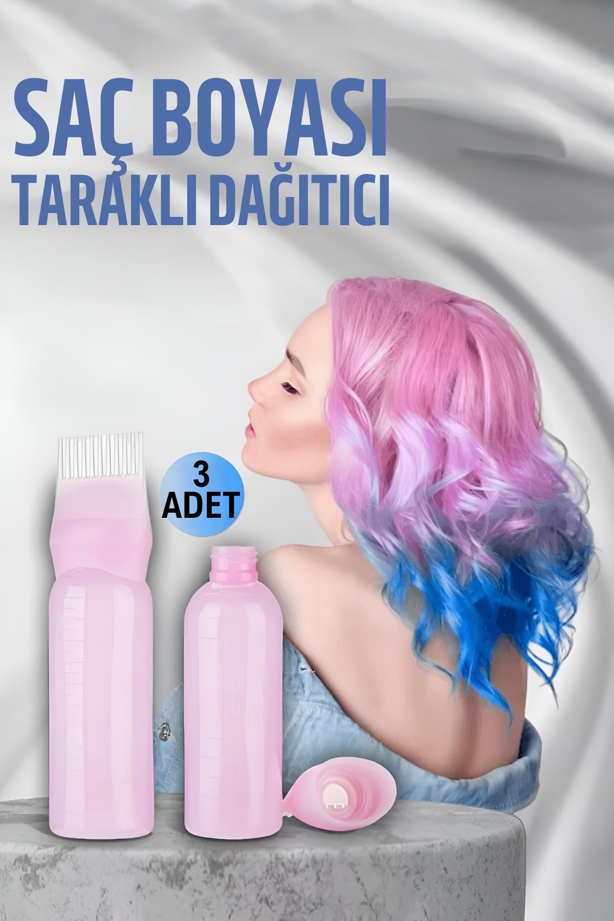 Transformacion Saç Boyası Eşit Dağıtım Taraklı Şişe Doldurulabilir Aplikatör 3 ADET 721559