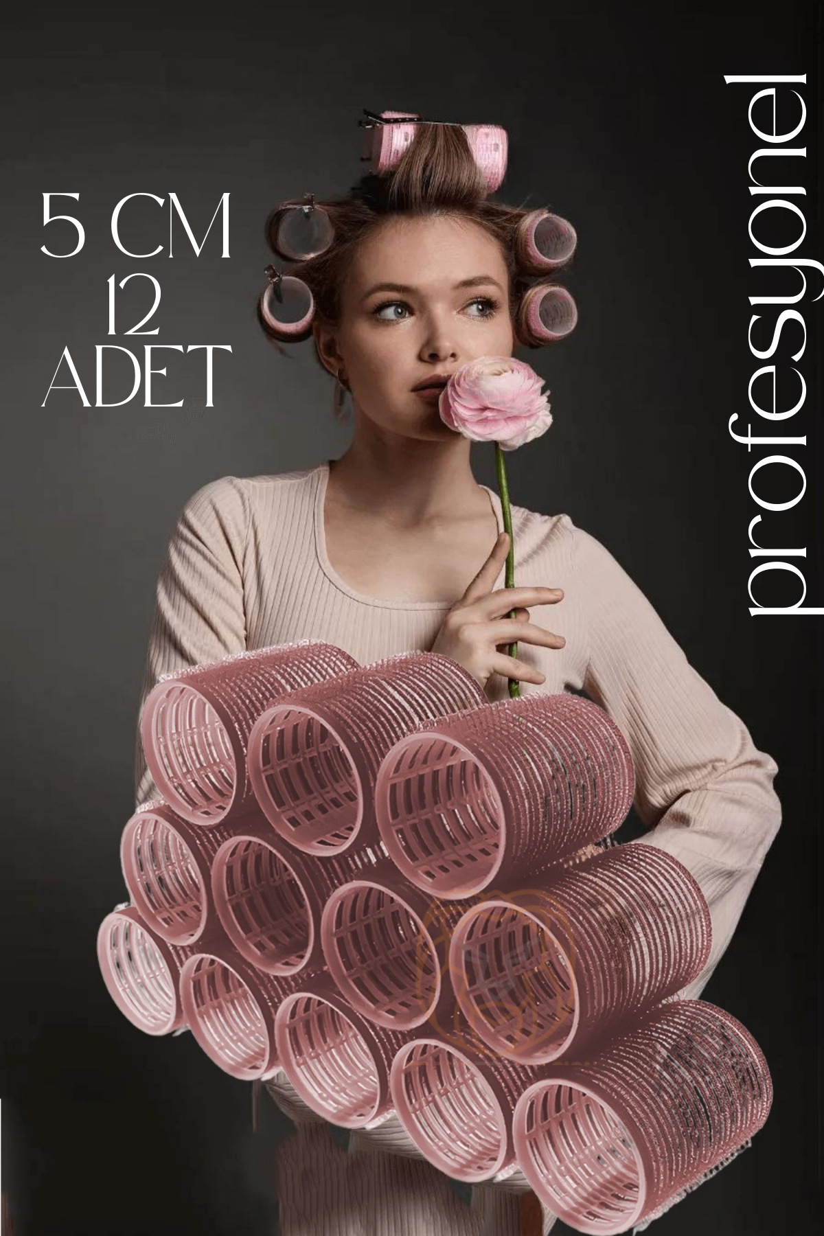 5 Cm Bigudi Isısız Saç Şekillendirme Doğal Bukle Bigudisi Profesyonel 12 ADET 721377