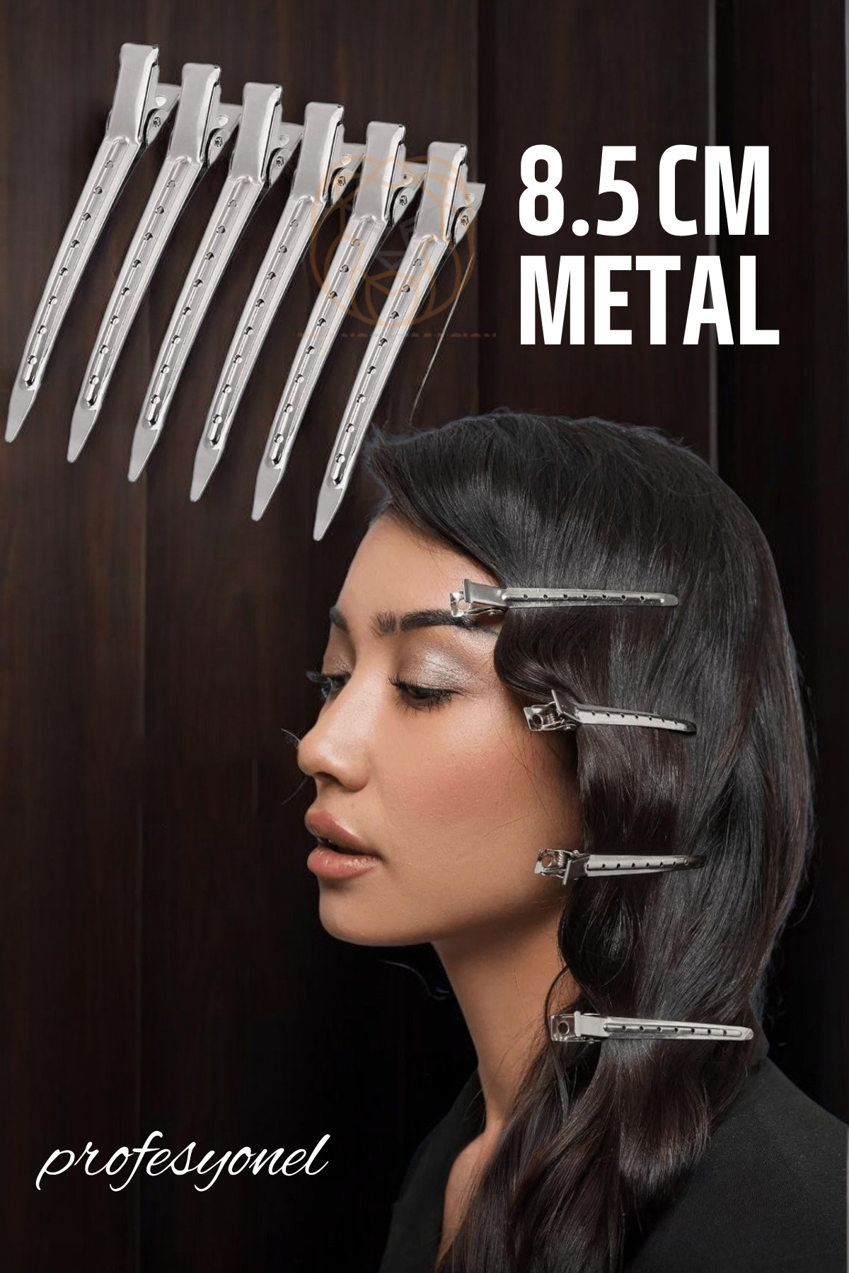 Saç Klipsi Metal Toka Profesyonel 6 Adet  721372