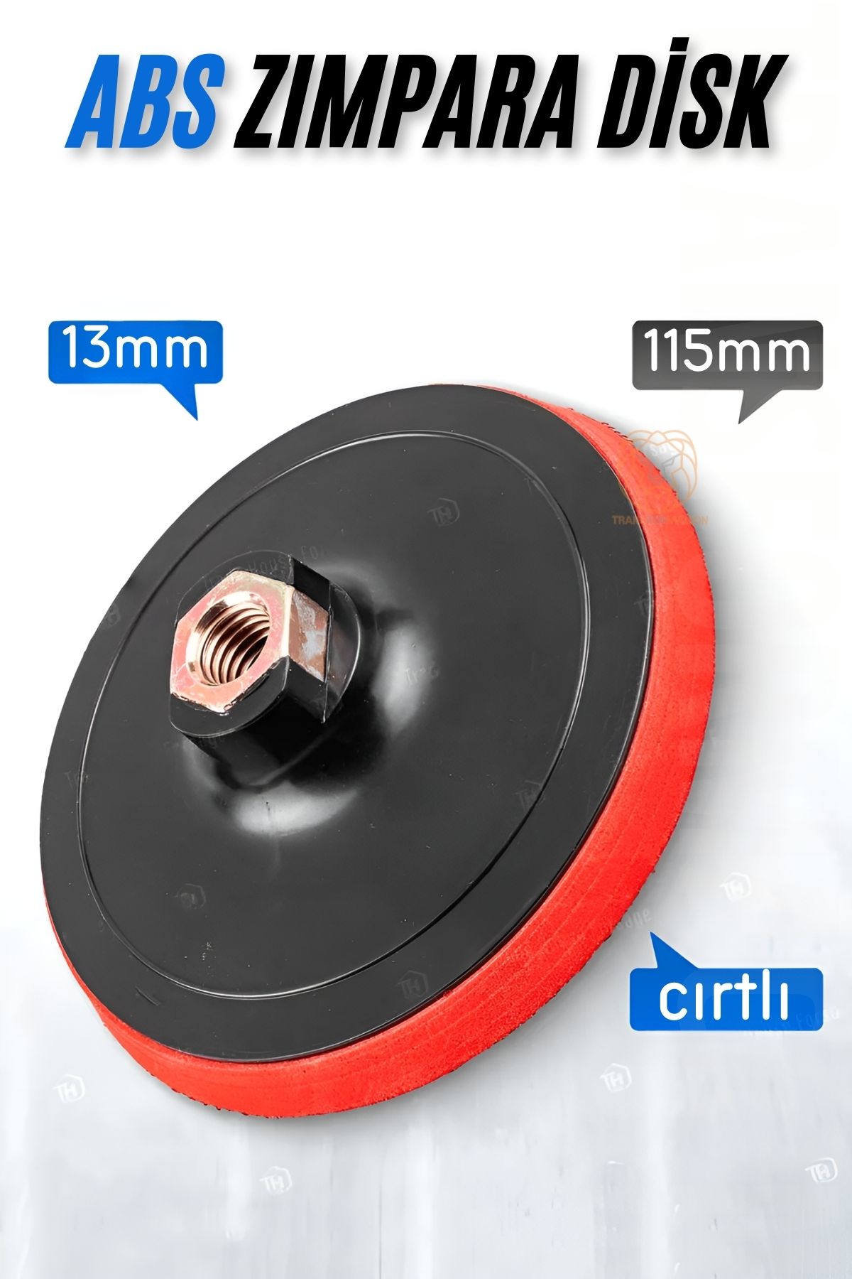 115 mm Cırtlı Zımpara Disk Pasta Cila Sünger Tabanı 721209