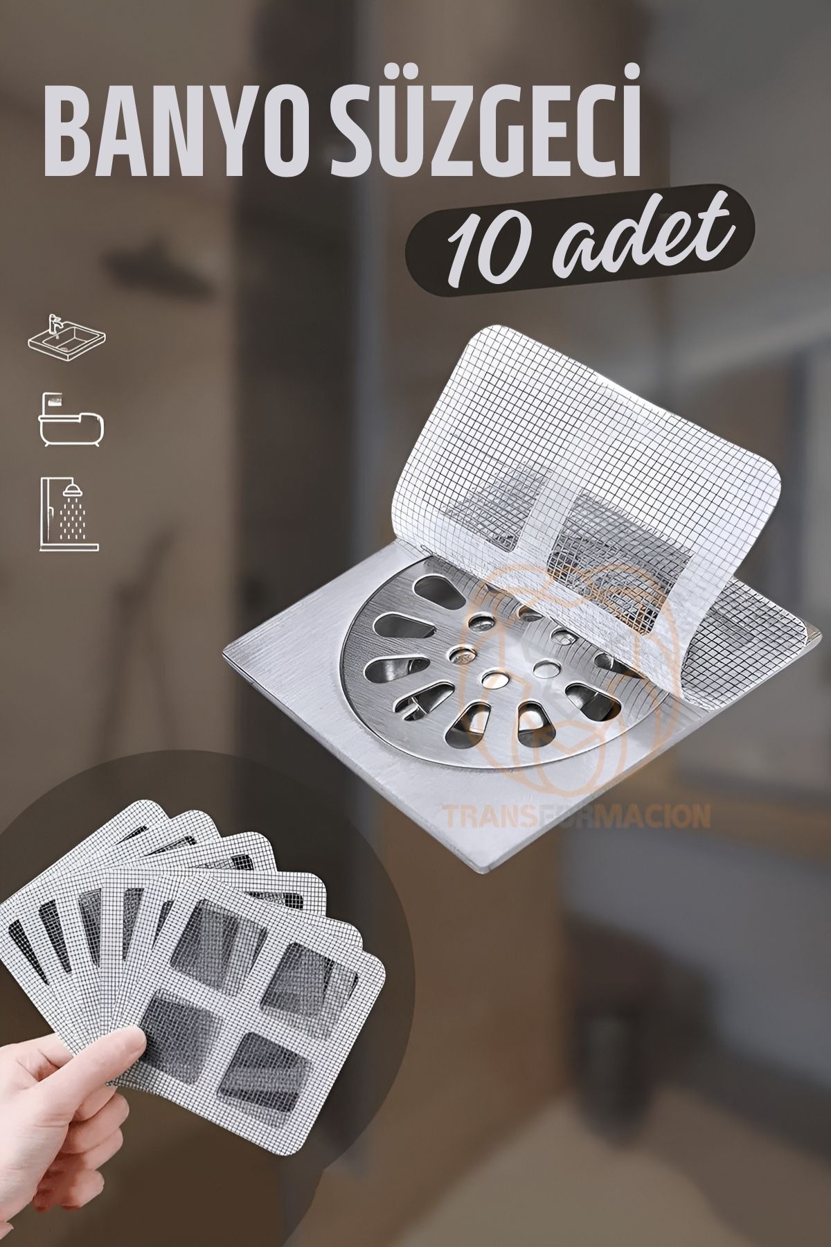 Banyo Gider Süzgeci 10 ADET 721135