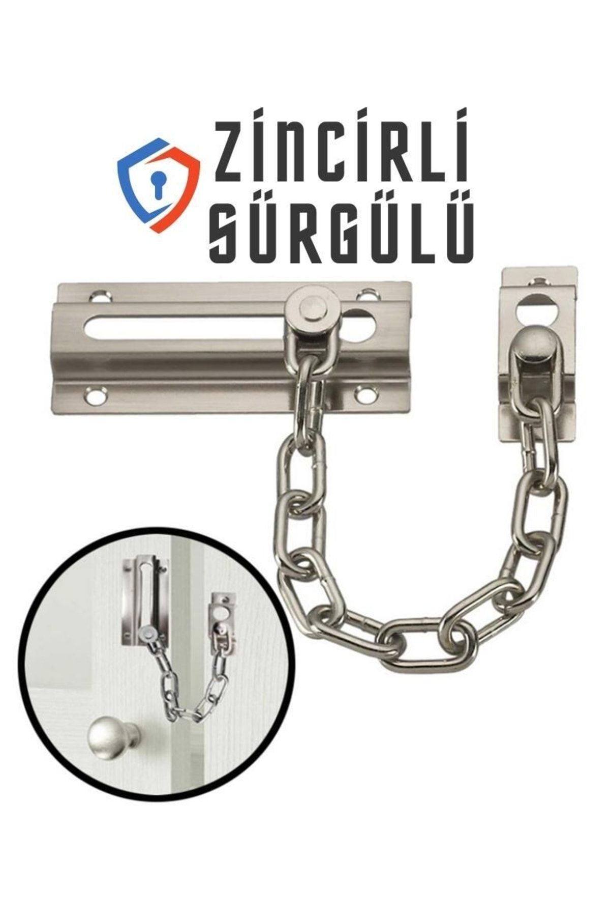 Sürgülü Kapı Emniyet Kilidi Saten 716759