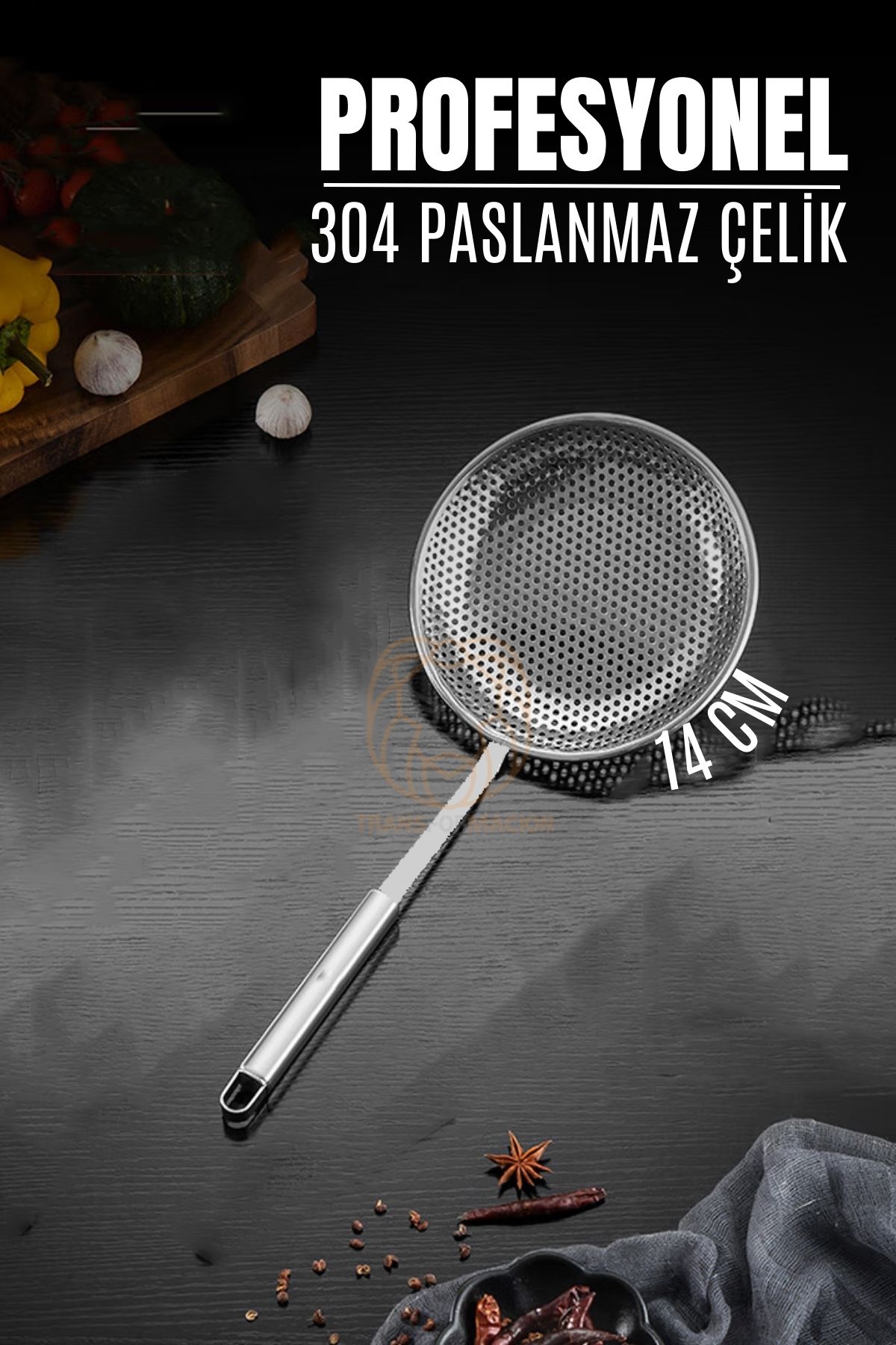 Kevgir 304 Paslanmaz Çelik Delikli Büyük Kevgir Kolay Temizlenen Kevgir 721087