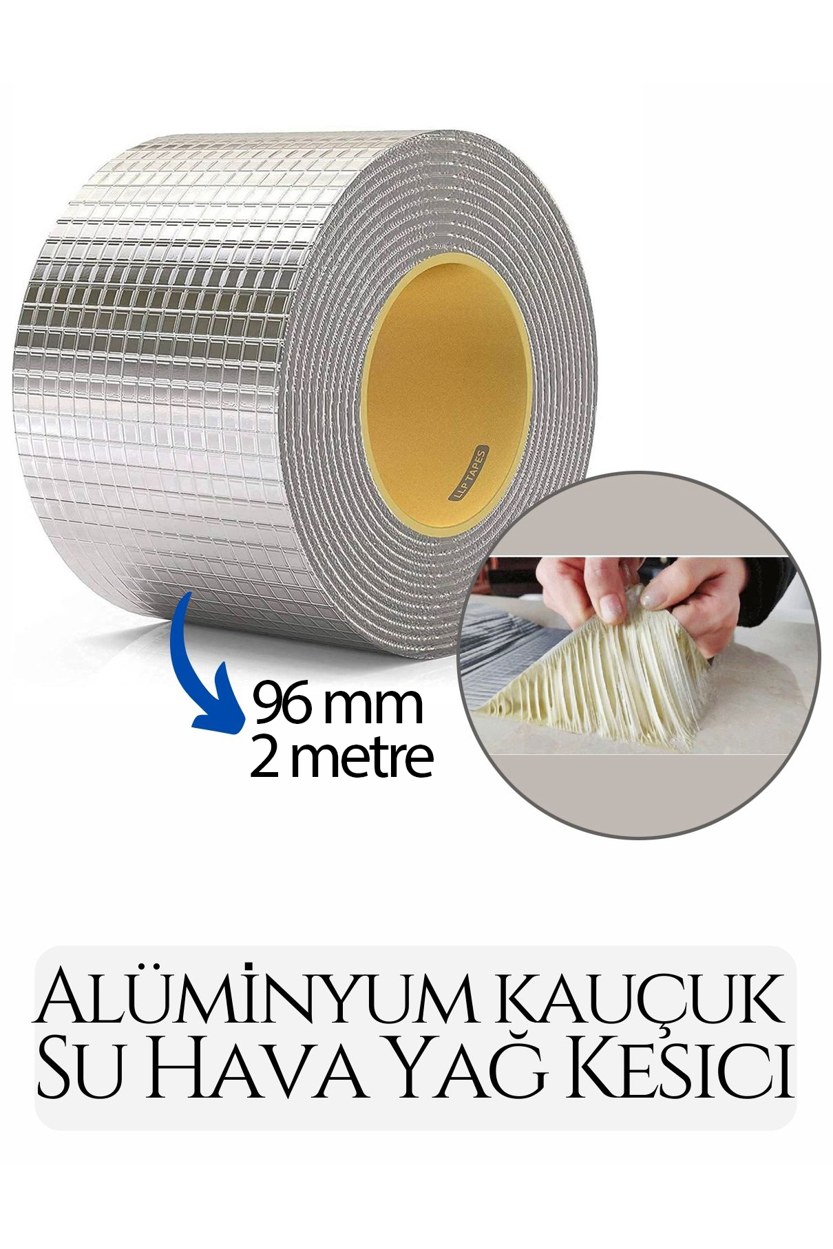 96 mm Su Hava Yağ Kesici İzolasyon Bandı 2 Metre 720962 