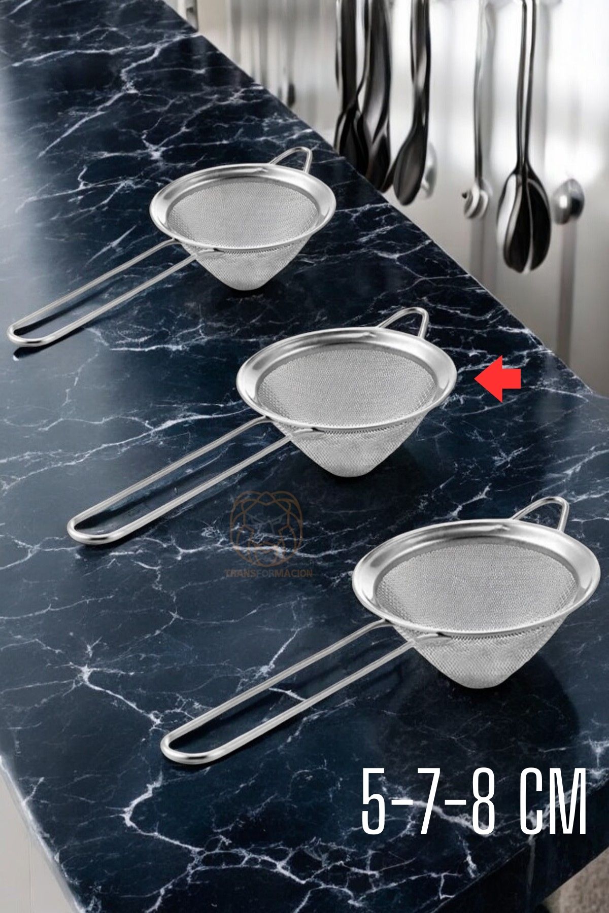 Andres 3 Boy Paslanmaz Çelik Süzgeç Seti 715972