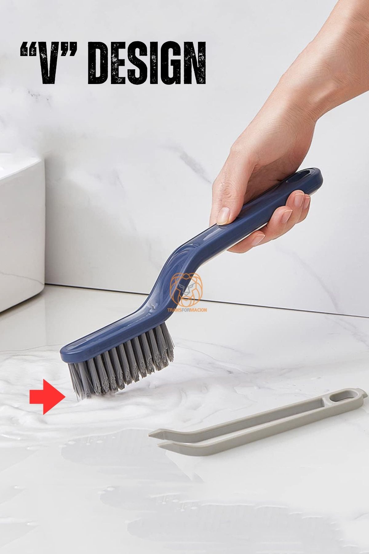 Derz Fırçası V Dizayn Banyo Mutfak Lavabo Fırçası 720807