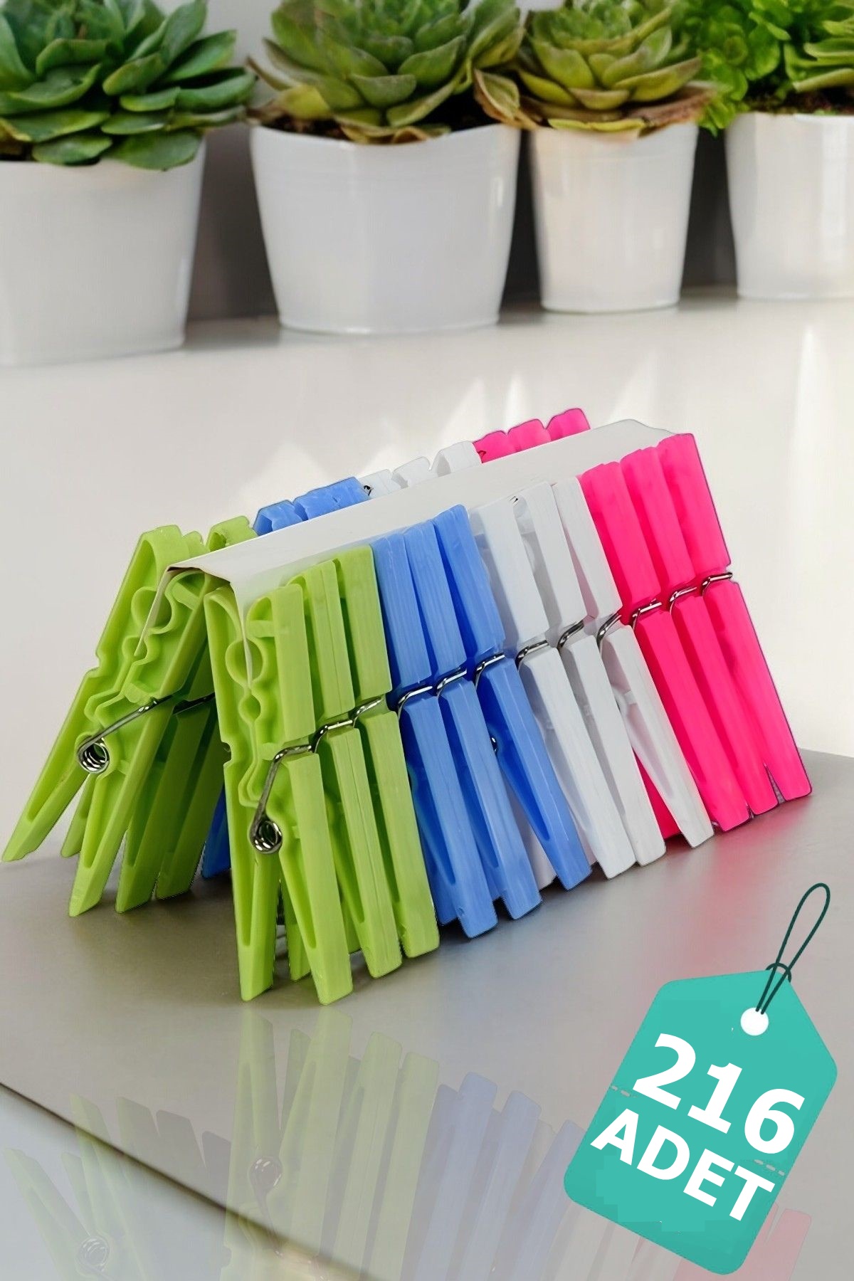 Plastik Çamaşır Mandalı 216 Adet 714510	