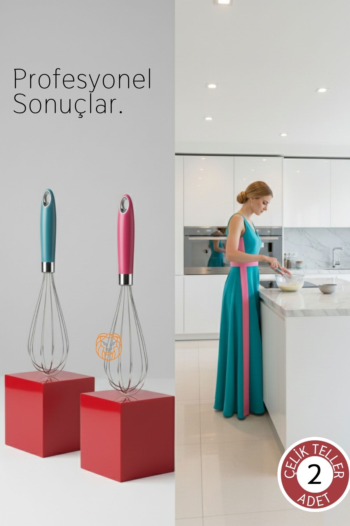 Savona Paslanmaz Çelik Çırpıcı, Ergonomik Mutfak Mikseri 28 cm  720203