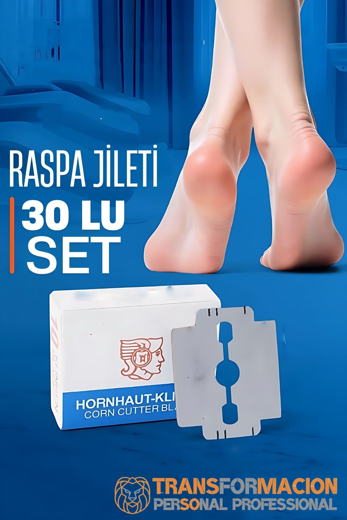 Raspa Topuk Jileti 30 lu PAKET Ayak Taban Nasır Yedek Jileti 719582
