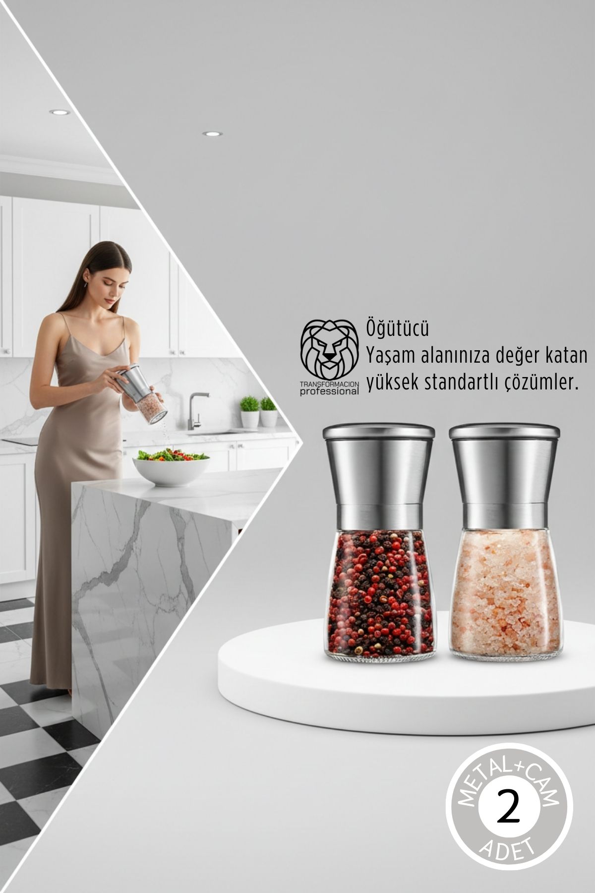 2 li Baharat Tuz Öğütücü Set Dees Dickerhoof Design 718752