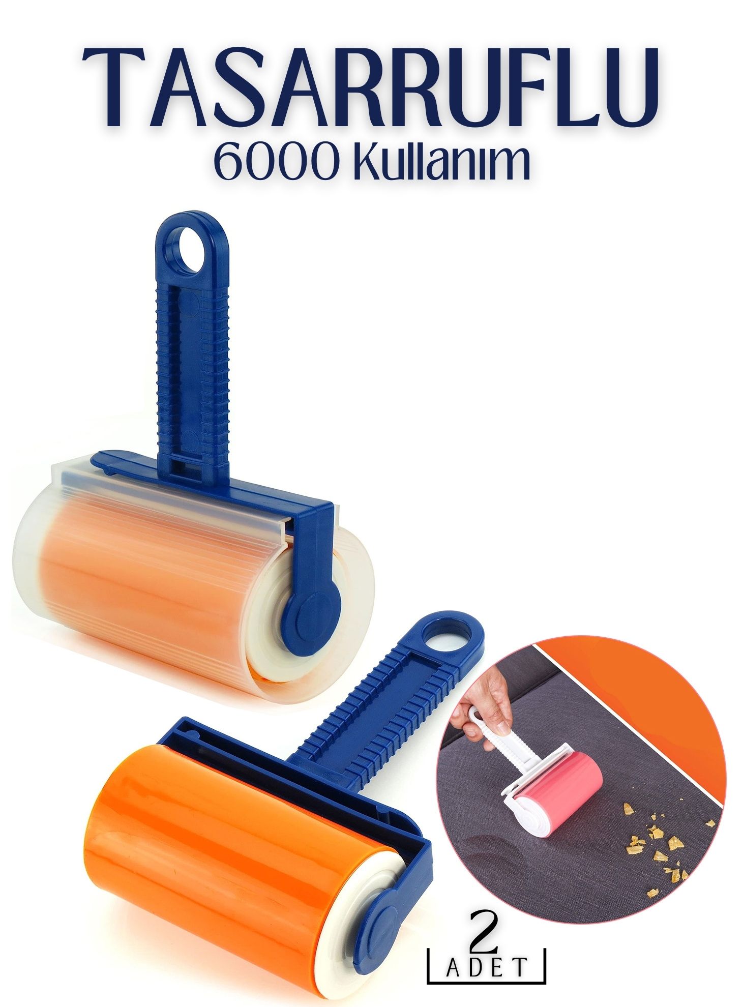 Tüy Tiftik Toplayıcı 6000 Kullanım Tisserant Design 2 li SET 718741
