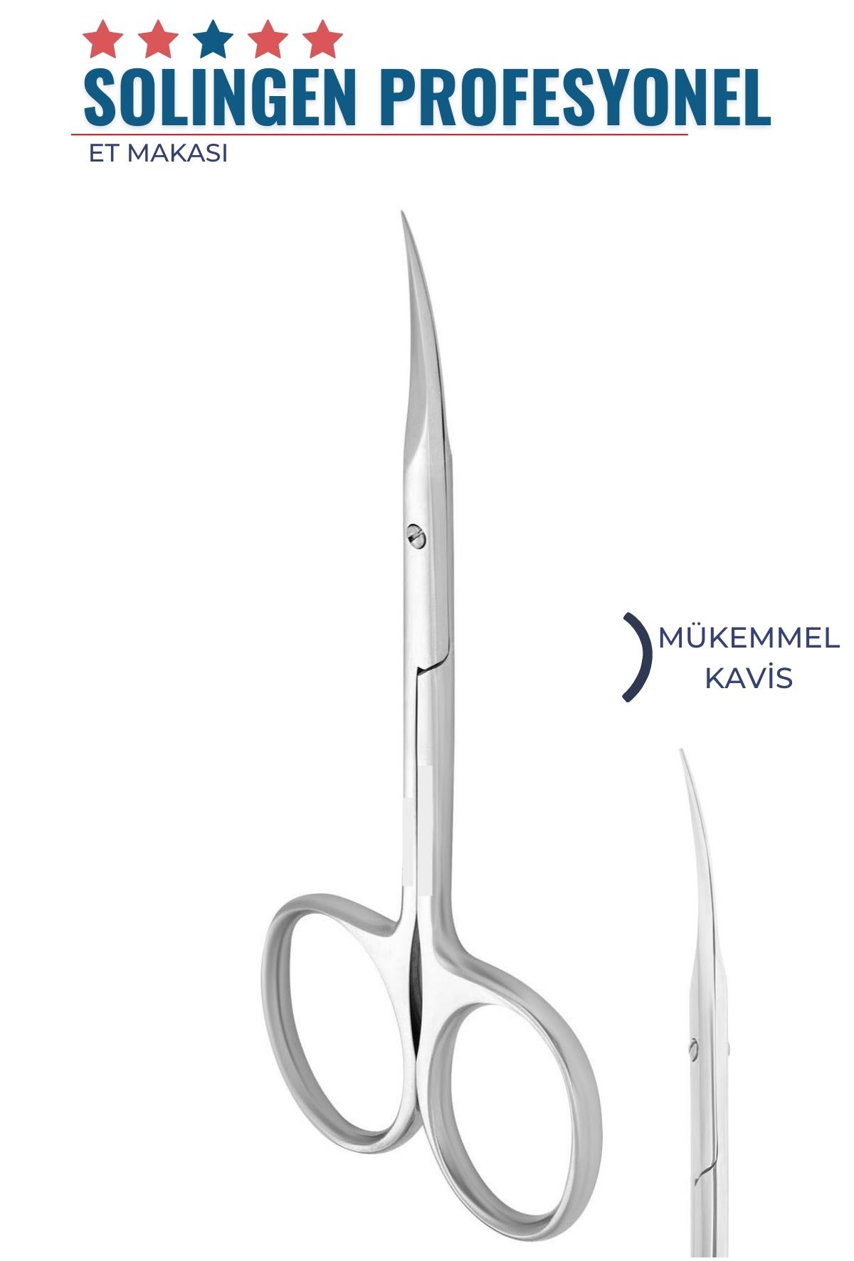 Tırnak Eti Makası Kavisli Keskin Et Makası Solingen Profesyonel 718231