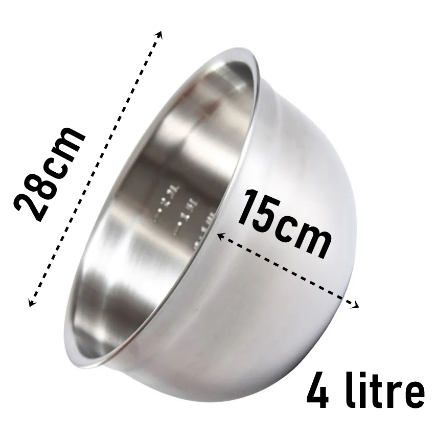 Chiara Serisi 4’lü Paslanmaz Çelik İç İçe Geçebilir Profesyonel Karıştırma Kasesi Seti 722898