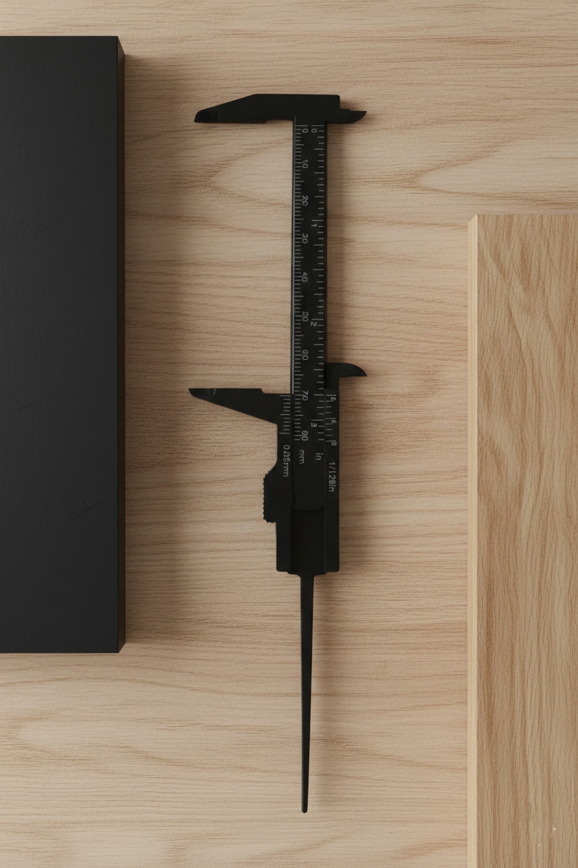 Lorenzo Vivaldi Serisi Mini Hassas Kumpas (8 cm Ölçüm) Kompakt Cep Boy Cetvel 722906