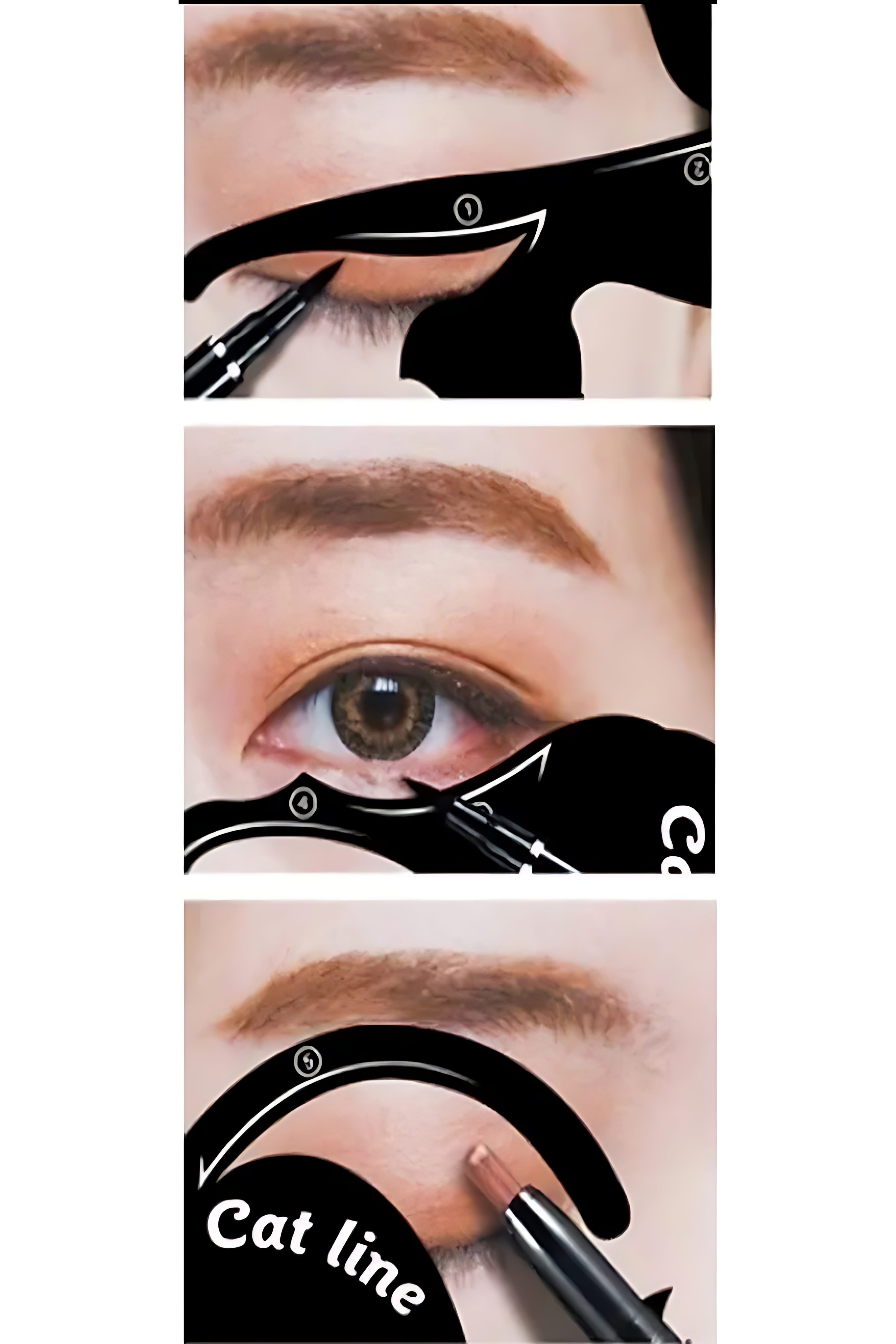 Alessandra Vante Serisi 10 Formlu Kedi Gözü Eyeliner Şablonu - 4 lü Profesyonel Set 722908