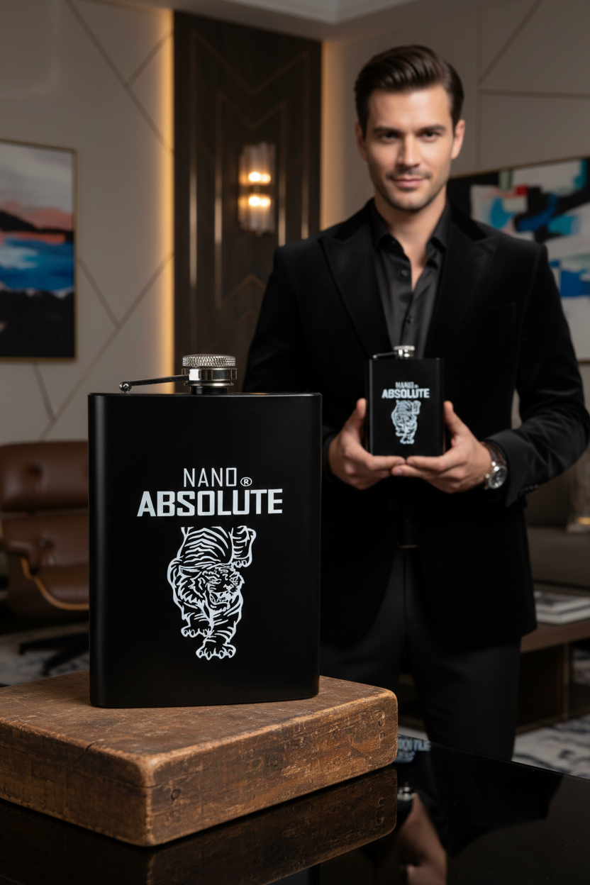 240 ml Mat Siyah Paslanmaz Çelik İçki Matarası 722910