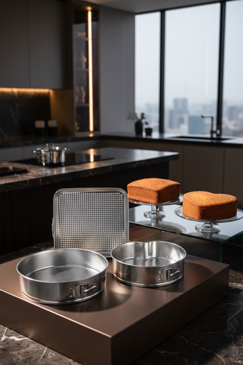 Isla Moretti Serisi 3’lü Paslanmaz Çelik Kelepçeli Kek Kalıbı Seti - Gurme Tasarımlar 722911