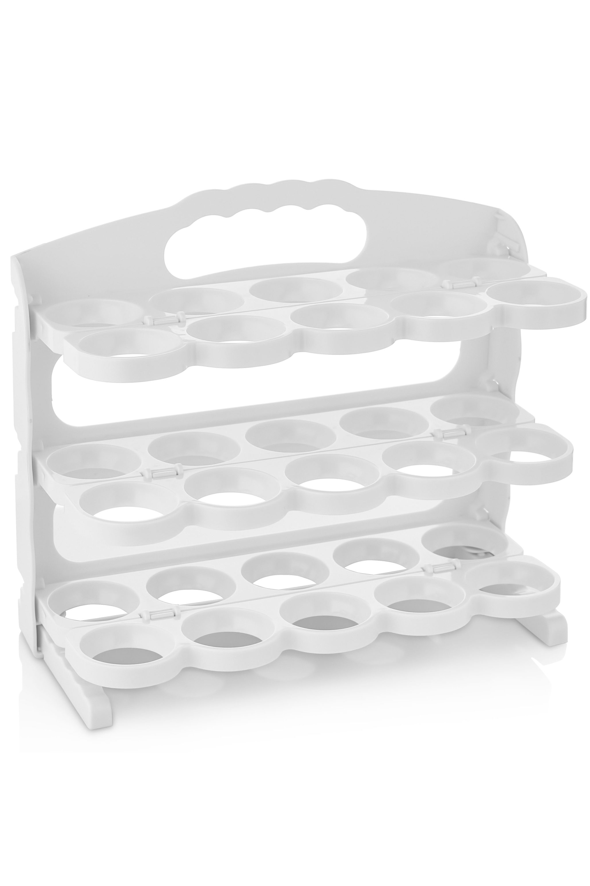 30’lu Katlanabilir Dolap Kapağına Yumurta Organizeri - Ultra Dayanıklı Mutfak Düzenleyici 722912