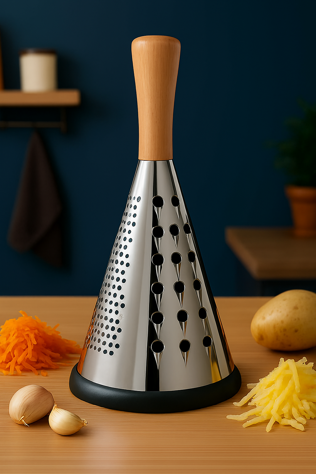 El Rendesi - Konik Tip Ergonomik 3 Taraflı Profesyonel 304 Paslanmaz Çelik 722920