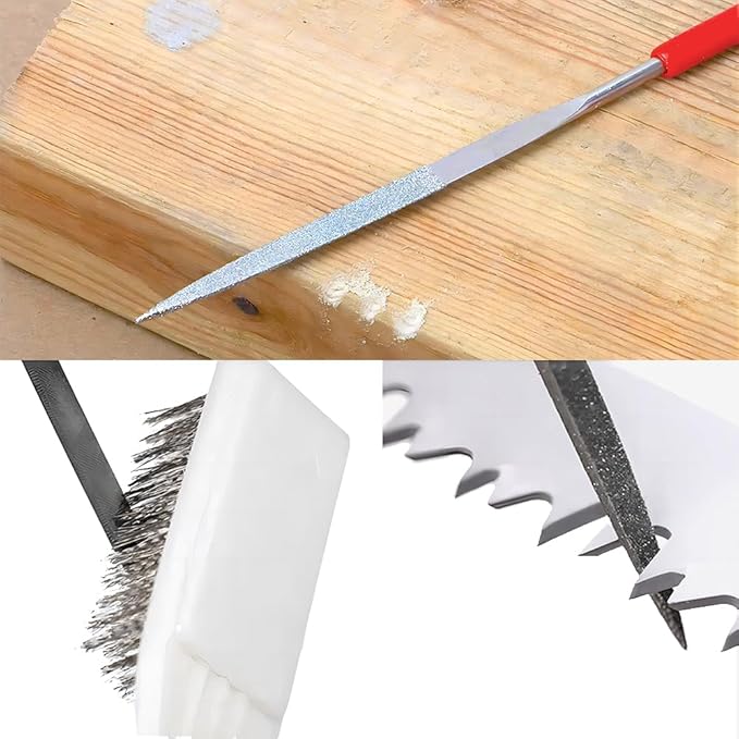 10'lu Profesyonel Elmas Eğe Seti | Hassas Metal Ahşap Cam İşleme Törpüsü 722921