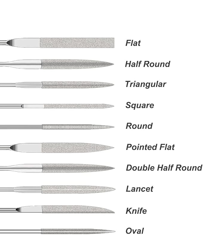10'lu Profesyonel Elmas Eğe Seti | Hassas Metal Ahşap Cam İşleme Törpüsü 722921