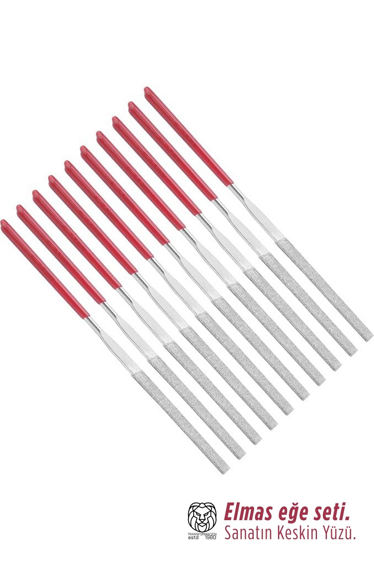 10'lu Profesyonel Elmas Eğe Seti | Hassas Metal Ahşap Cam İşleme Törpüsü 722922