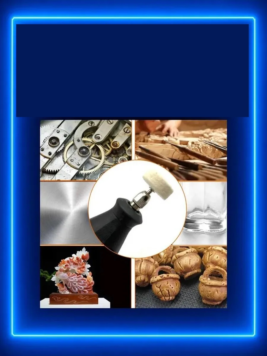 12'li Pimli Keçe Polisaj Seti | D remel Uyumlu Parlatma Metal Far Cam Ucu 722923