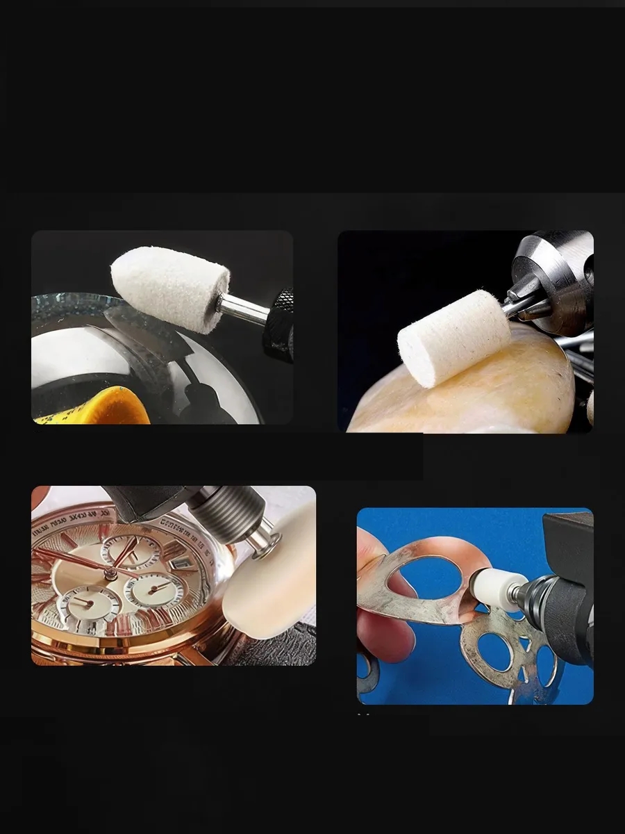 12'li Pimli Keçe Polisaj Seti | D remel Uyumlu Parlatma Metal Far Cam Ucu 722923