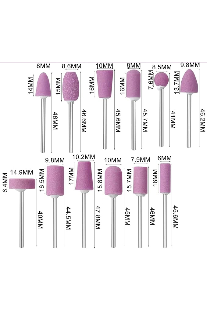 12 Parça Profesyonel D remel Uyumlu Taşlama ve Hassas Şekillendirme Seti 722924