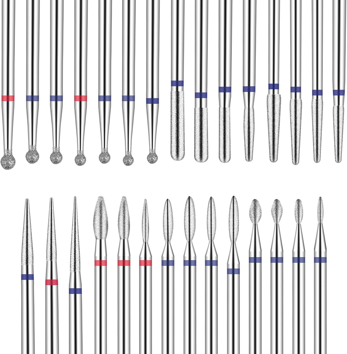 Bella Diamond 30'lu Profesyonel Elmas Freze Protez Jel Tırnak Törpü Ucu Seti 722928