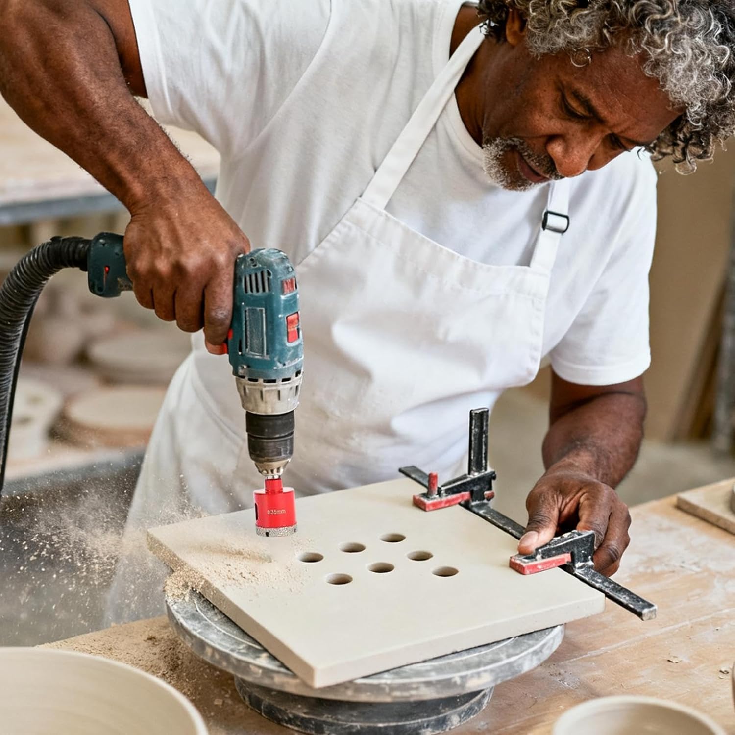 Diamond Pro 12 Parça Elmas Uçlu Mermer Fayans Delme Seti - Profesyonel Delici Panç  722929