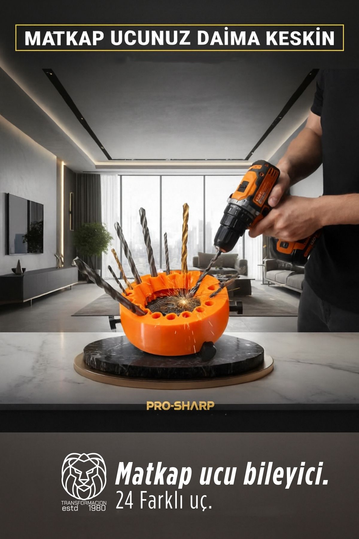  Julian Sterling Serisi Hassas Matkap Ucu Bileme Aparatı – Profesyonel Atölye Çözümü  722931