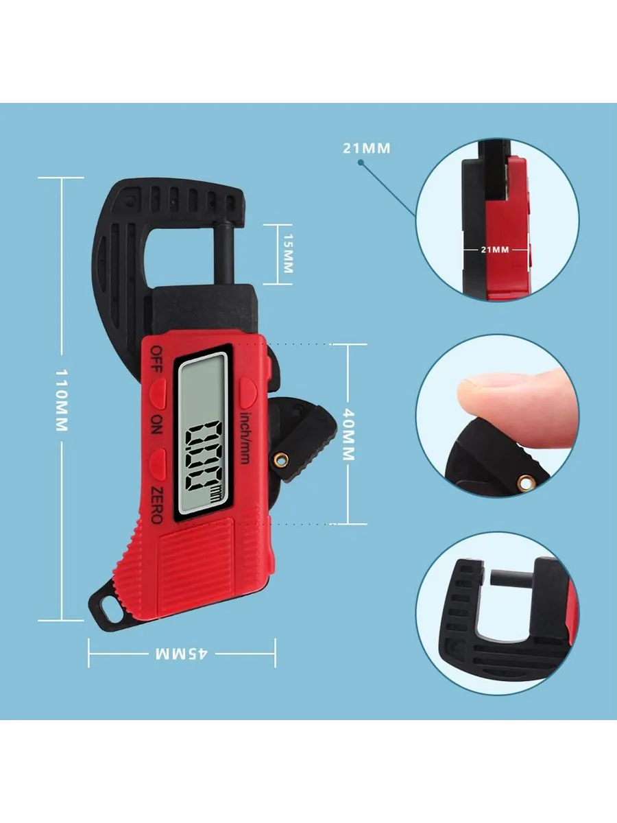 Hassas Dijital Kalınlık Ölçer - Mikro Detay Profesyonel Kumpas 12.7 cm 722933