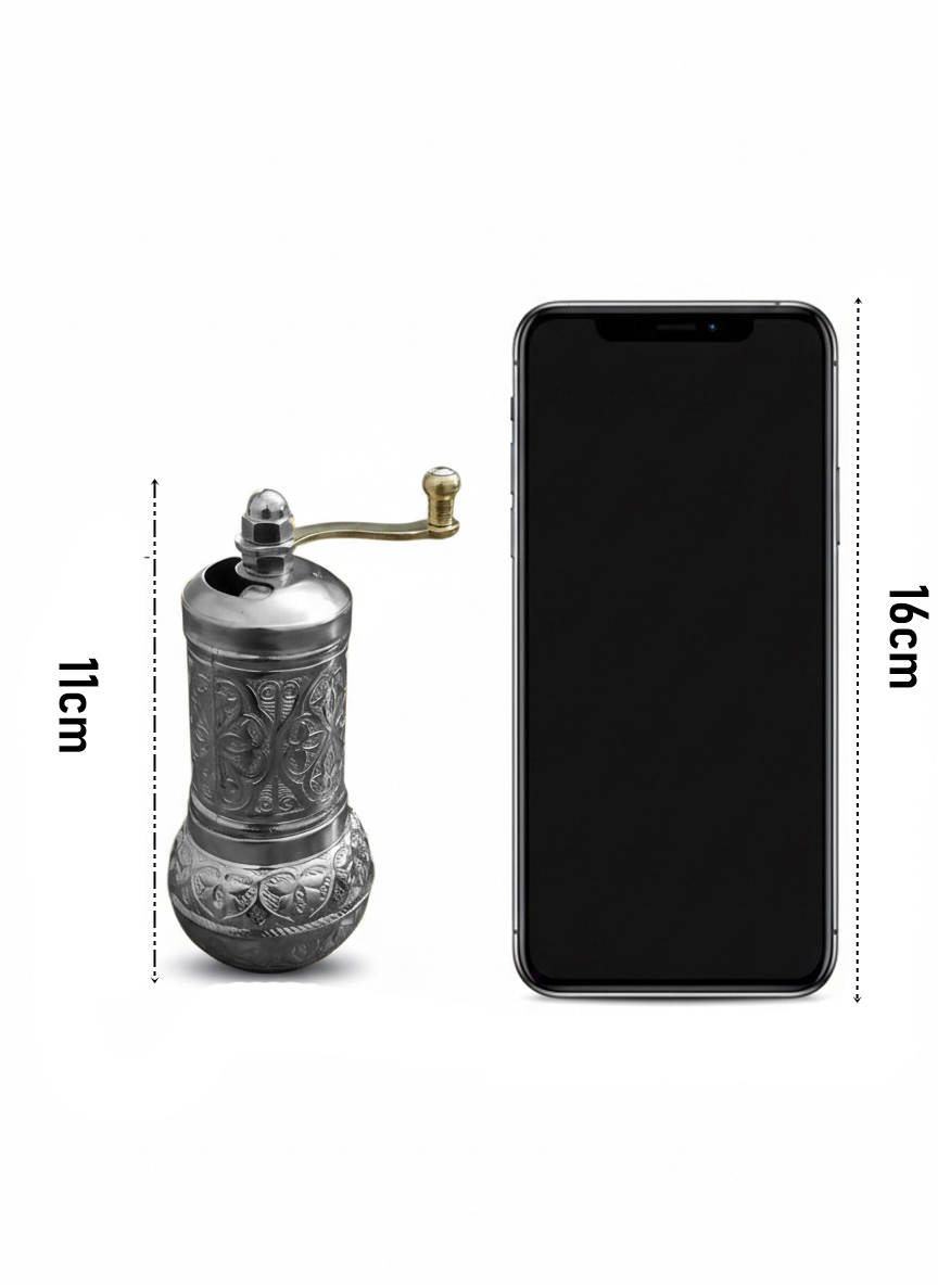 Ottoman Silver Serisi - Antik İşlemeli Tuz ve Karabiber Değirmeni 722943