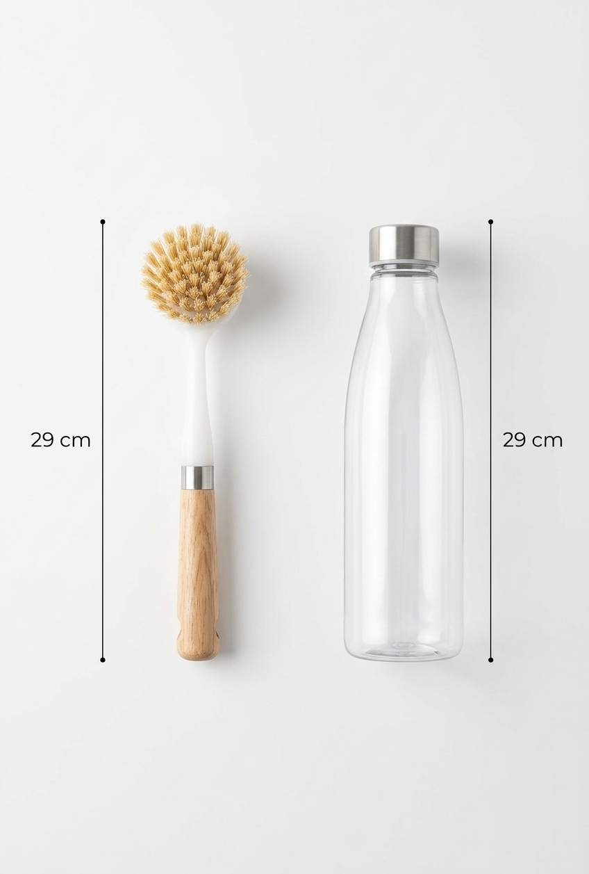 Shari Masif Ahşap Saplı Bristol Kıllı Profesyonel Lavabo & Bulaşık Fırçası 722949