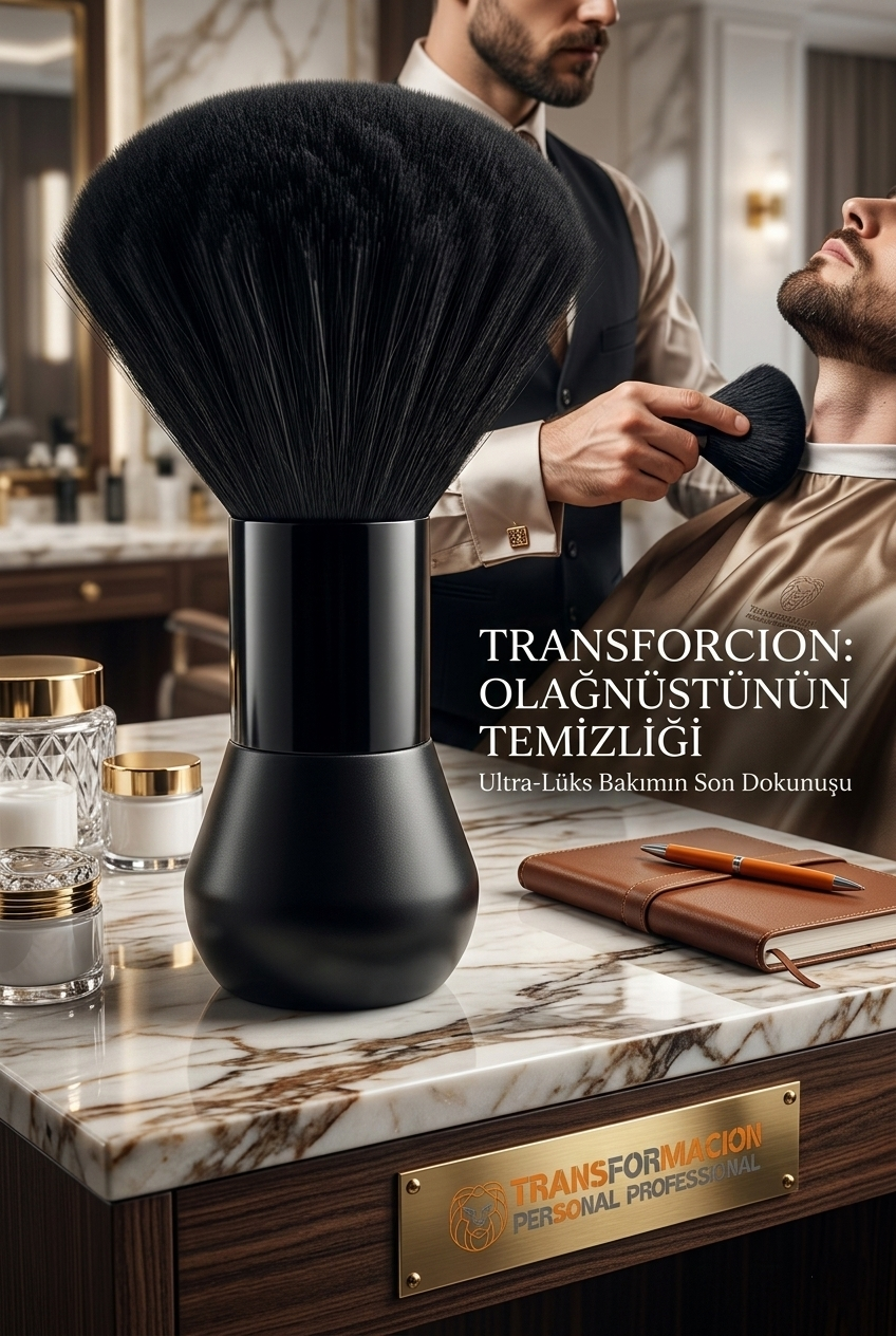 Profesyonel Fiber Karbon Saplı Berber Ense Fırçası - Lüks Seri 722956